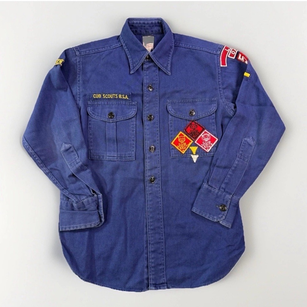 Vintage Cub‎ Scout Long Sleeve Shirt 50's-60's  Lima Ohio Den-1 B.S.A. 57